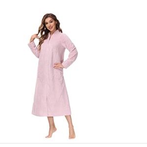 Ink+Ivy women's front zipper plush robe